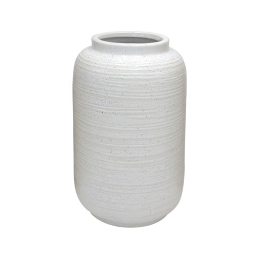 Amazon Brand – Stone & Beam Textured Modern Vase, 12.4"H, White