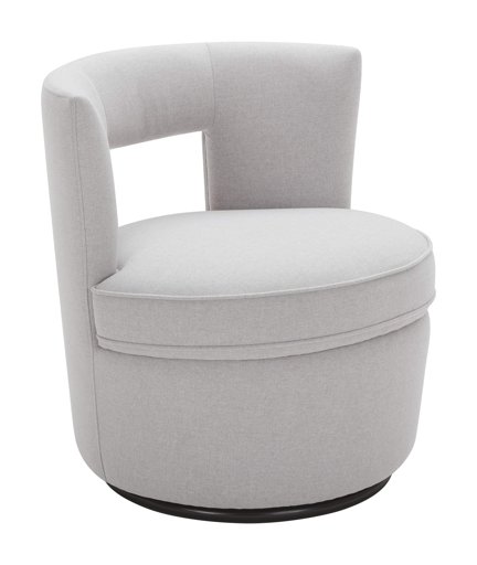 Amazon Brand – Rivet Slade Contemporary Living Room Accent Swivel Chair, 27"W, Felt Gray