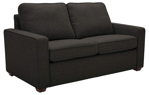 Amazon Brand – Rivet Andrews Contemporary Loveseat Sofa with Removable Cushions, 67"W, Dark Grey