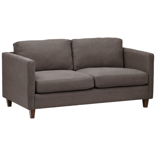 Amazon Brand – Stone & Beam Andover Modern Loveseat Sofa, 67"W, Pewter