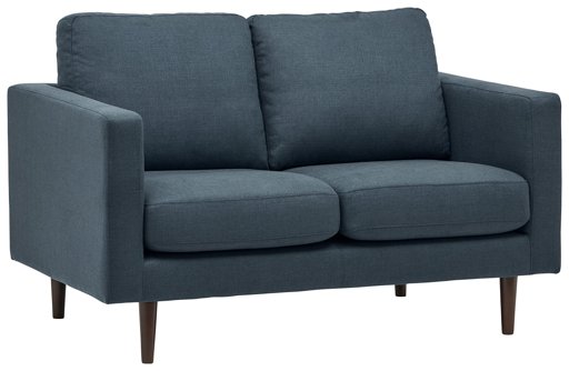 Amazon Brand – Rivet Revolve Modern Upholstered Loveseat Sofa, 56"W, Denim Blue
