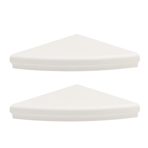 AmazonBasics Rounded Corner Shelves - 17-Inch, White, 2-Pack
