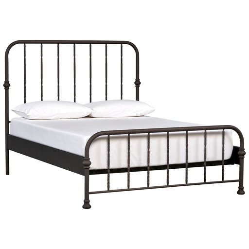 Amazon Brand – Stone & Beam Duwamish Classic Metal King Bed with Headboard, 80.5"W, Dark Bronze