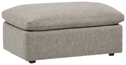 Amazon Brand – Stone & Beam Hoffman Down-Filled Performance Fabric Ottoman, 41" W, Grey Tweed