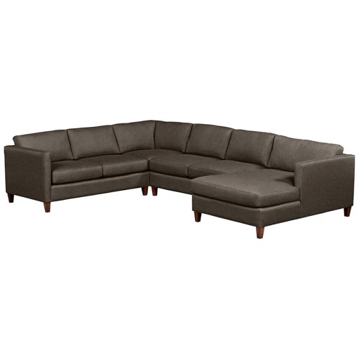 Amazon Brand – Stone & Beam Andover Modern Left U-Sectional Sofa, 134"W, Pewter