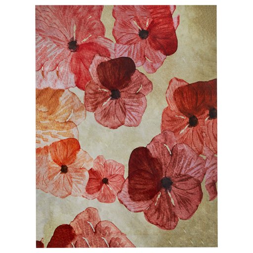 Amazon Brand – Stone & Beam Modern Red & Pink Floral Print Wall Art on Canvas, 30" x 40"