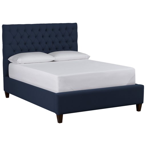 Amazon Brand – Stone & Beam Prudence Tufted King Bed, 84"W, Spinnsol Indigo