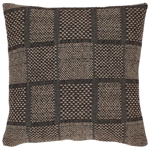 Amazon Brand – Stone & Beam Casual Woven Square Decorative Throw Pillow, 17" x 17", Black