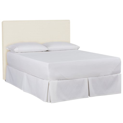 Amazon Brand – Stone & Beam Katama Slipcover Queen Headboard, 66"W, Cream Herringbone