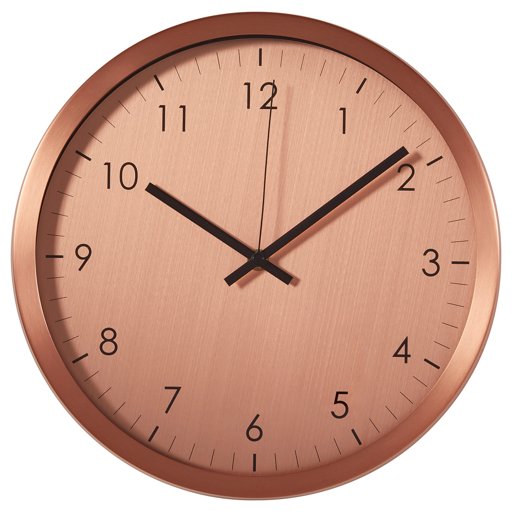 Amazon Brand – Rivet Retro Steel Clock, 12"H, Copper
