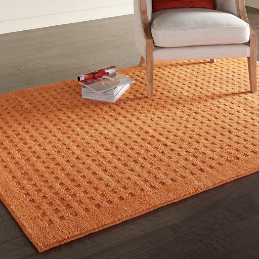 Amazon Brand – Stone & Beam Casual Geometric Wool Area Rug, 5' 9" x 3' 9", Sunset Orange