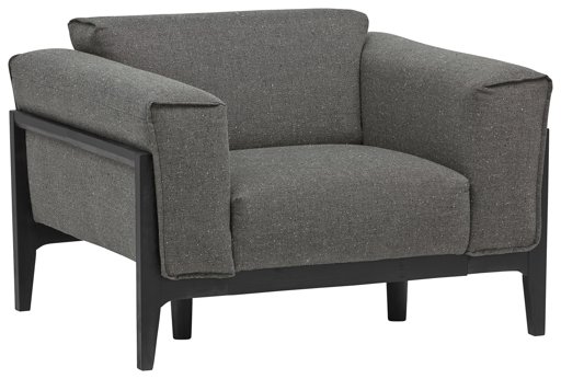 Amazon Brand – Rivet Apex Modern Oversized Living Room Accent Chair, 42"W, Ash Grey