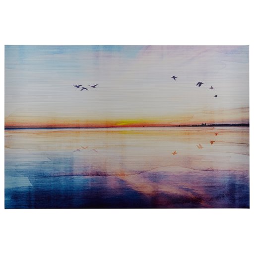 Amazon Brand – Rivet Seagulls Across The Water Sunset Horizon Canvas Print Wall Art, 45" x 30"