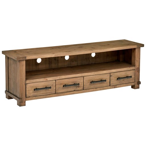 Amazon Brand – Stone & Beam Ferndale Rustic Reclaimed Pine Media TV Console Stand, 71"W, Sandstone