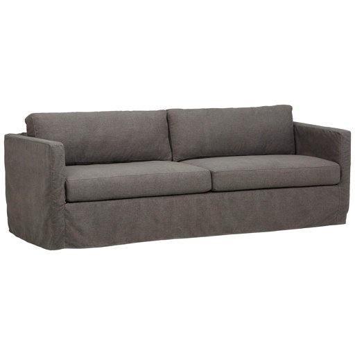 Amazon Brand – Stone & Beam Andover Slipcover Sofa Couch, 90"W, Stone Fabric