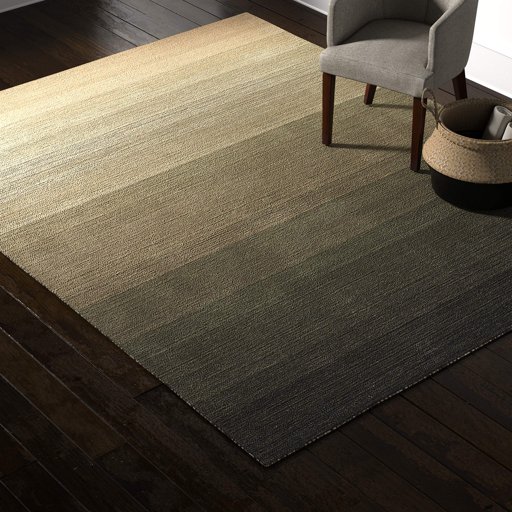 Amazon Brand – Rivet Modern Ombre Wool Rug, 7'6" x 9'6", Charcoal