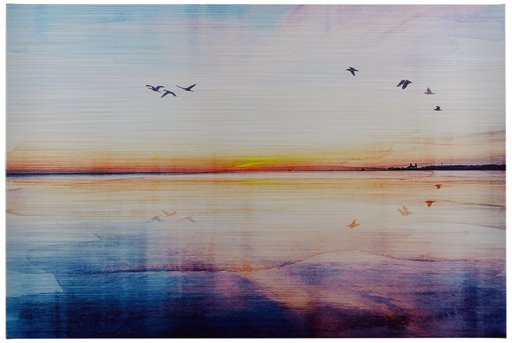Amazon Brand – Rivet Seagulls Across the Sunset Horizon Canvas Print, 36" x 24"