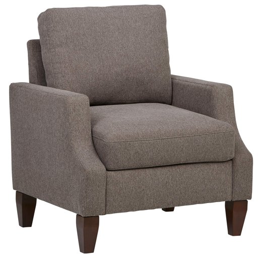 Amazon Brand – Ravenna Home Amanda Curved Arm Upholstered Chair, 32.5"W, Light Grey