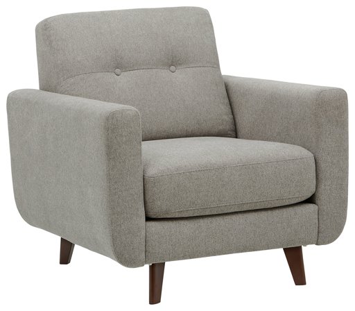 Amazon Brand – Rivet Sloane Mid-Century Modern Armchair with Tapered Legs, 32.7"W, Pebble