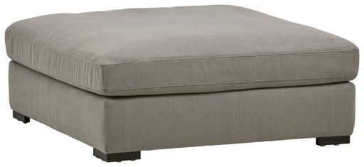 Amazon Brand – Stone & Beam Lauren Down Filled Oversized Ottoman with Hardwood Frame, 46.5"W, Slate