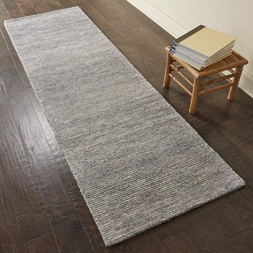 Amazon Brand – Rivet Contemporary Striated Jute Rug, 7' 6" x 2' 3", Silver Birch