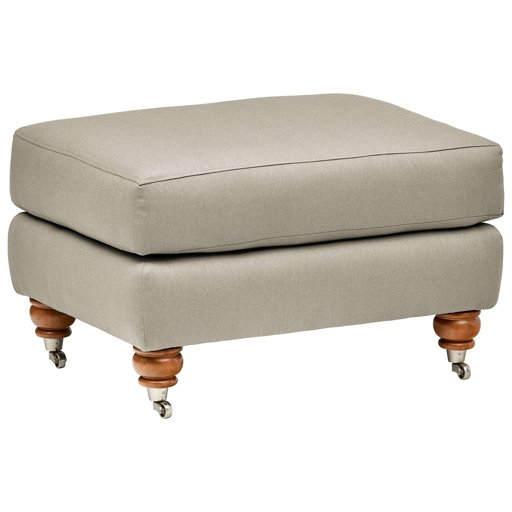 Amazon Brand – Stone & Beam Brandeberry Farmhouse Charles of London Ottoman, 31"W, Stone