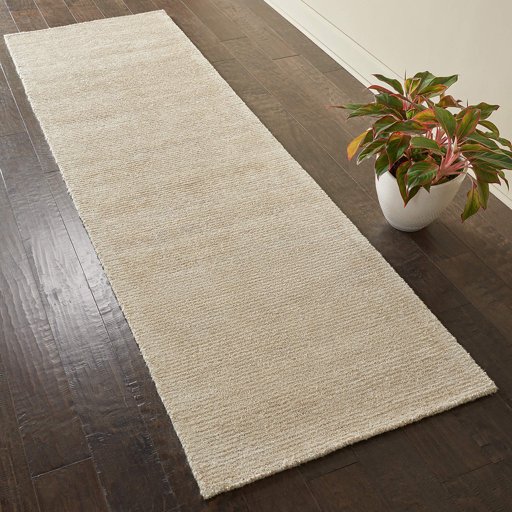 Amazon Brand – Rivet Contemporary Striated Jute Runner Rug, 7' 6" x 2' 3", Linen