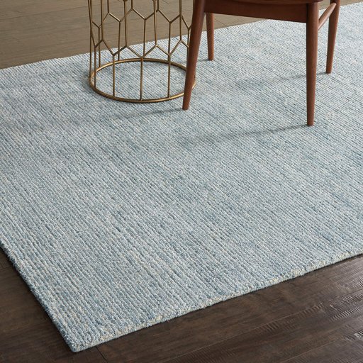 Amazon Brand – Rivet Contemporary Striated Jute Area Rug, 5' 9" x 3' 9", Aquamarine