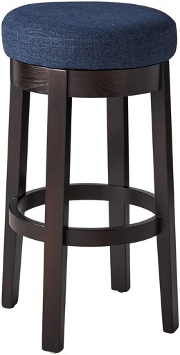 Amazon Brand – Ravenna Home Backless Kitchen Counter Bar Stool with Swivel Seat, 30"H, Midnight