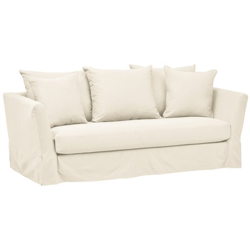 Amazon Brand – Stone & Beam Bartow Living Room Loveseat Sofa with Slipcover, 86"W, Natural