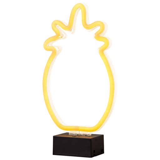 Rivet Contemporary Palm Tree Neon Table Lamp, 11.75"H, White AF44228