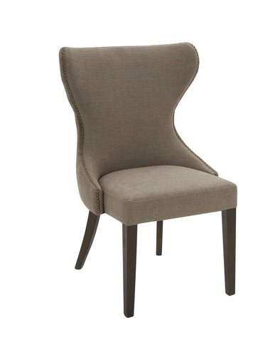 Amazon Brand – Stone & Beam Flanigan Curved-Back Upholstered Dining Chair, 24.4"W, Slate