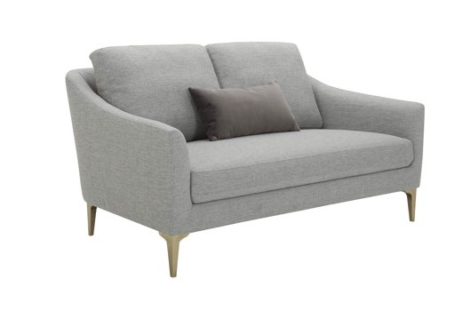 Amazon Brand – Rivet Alonzo Contemporary Upholstered Loveseat Sofa, 64"W, Light Grey