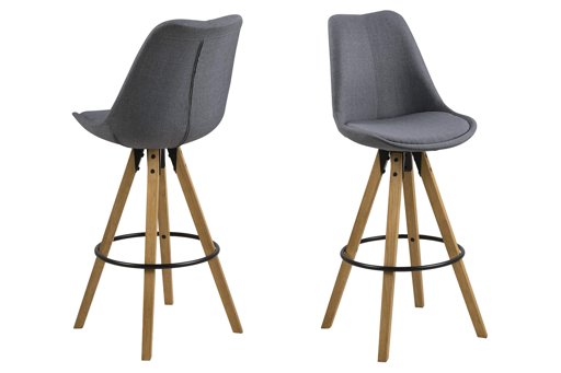 An Amazon Brand: Movian Arendsee, Set of 2 Bar Stools 55 x 48.5 x 111.5cm (L x W x H)