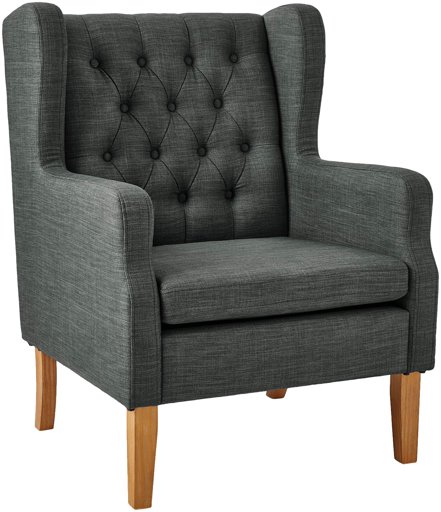 Amazon Brand – Ravenna Home Margaret Modern Living Room Chair, 28"W, Dark Gray