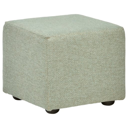 Amazon Brand – Rivet Modern Upholstered Cube Ottoman Pouf, 20"W, Rain