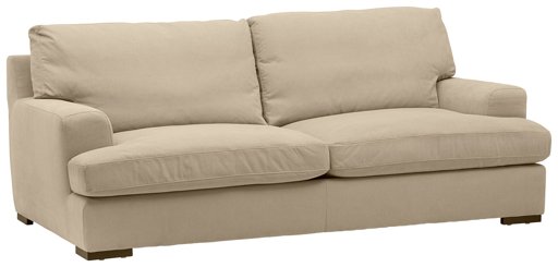 Amazon Brand – Stone & Beam Lauren Down-Filled Oversized Sofa Couch with Hardwood Frame, 89"W, Fawn