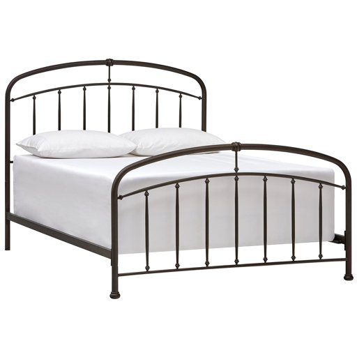 Amazon Brand – Stone & Beam Corsa Contemporary Metal Bed with Headboard, Queen, 65"W, Dark Bronze