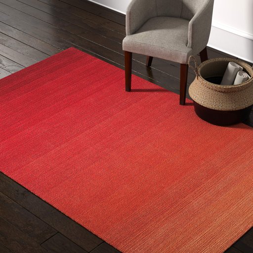 Amazon Brand – Rivet Modern Ombr&eacute; Wool Rug, 5' x 8', Red
