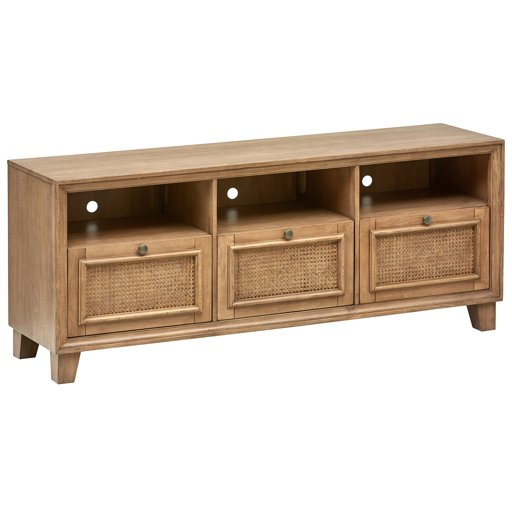 Amazon Brand – Stone & Beam Bruckner Casual Wood Media Table, 64"W, Brown