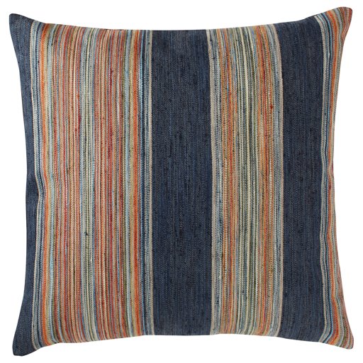 Amazon Brand – Rivet Bohemian Stripe Decorative Pillow, 17" x 17", Ink