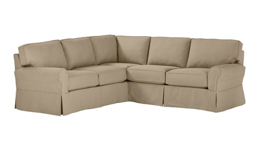 Amazon Brand – Stone & Beam Carrigan Modern Sectional Sofa Couch with Slipcover, 103"W, Khaki