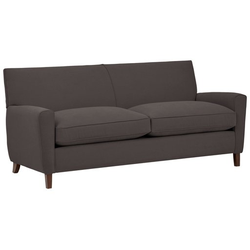 Amazon Brand – Rivet Lawson Modern Angled Sofa, 78"W, Smoke