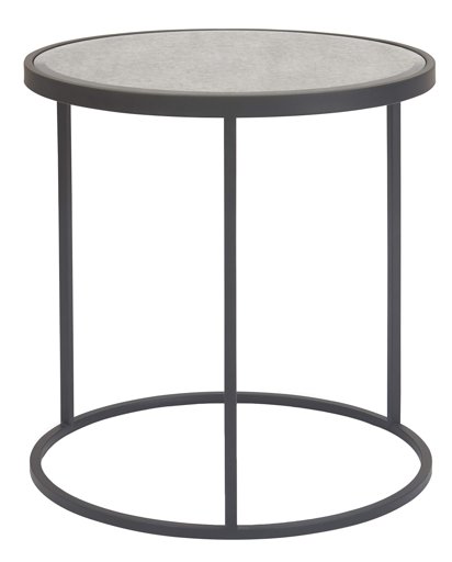 Amazon Brand – Rivet Mid-Century Modern Round End or Side Table, Metal and Glass