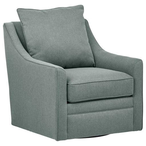 Amazon Brand – Stone & Beam Larkin Living Room Accent Swivel Chair, 30"W, Smokey Teal