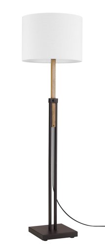 Amazon Brand – Stone & Beam Traditional Floor Lamp with Faux Wood Accent, LED Bulb Included, 65"H, Dark Bronze