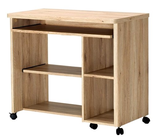Marca Amazon - Movian Severn - Escritorio móvil, 89 x 48 x 76 cm, color roble San Remo