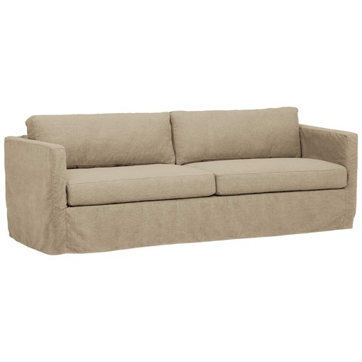 Amazon Brand – Stone & Beam Andover Slipcover Sofa Couch, 90"W, Dove Fabric