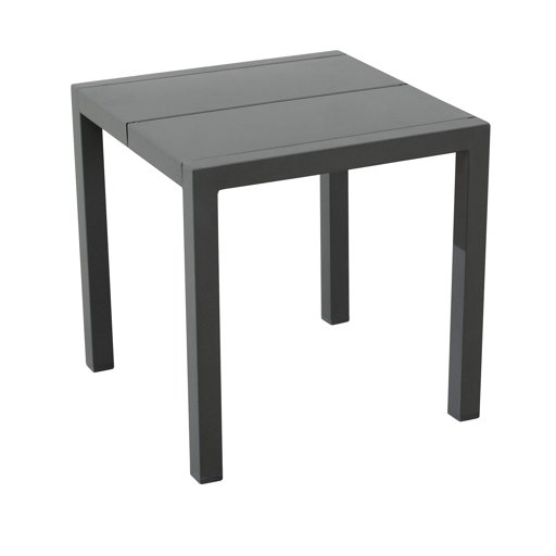 Amazon Brand - Ravenna Home Archer Outdoor Patio Steel Side Table with Panel Top, 20"W, Gray