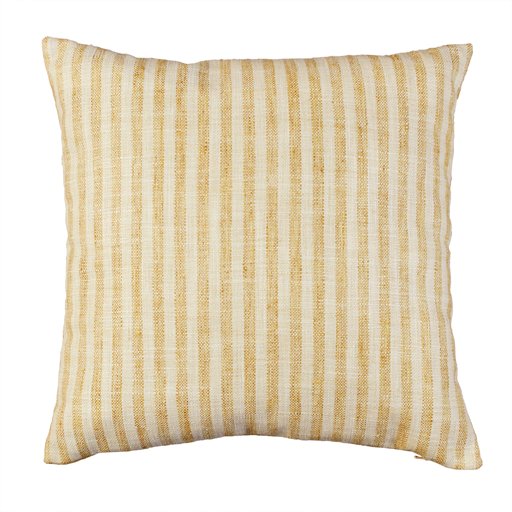 Amazon Brand – Stone & Beam Rustic Stripe Throw Pillow - 17 x 17 Inch, Sunshine